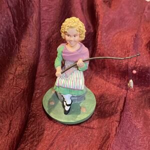 Danbury Mint Shirley Temple Dimples 4" Resin Fishing Figurine